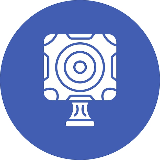 Estilo de ilustración vectorial redonda de la cámara web