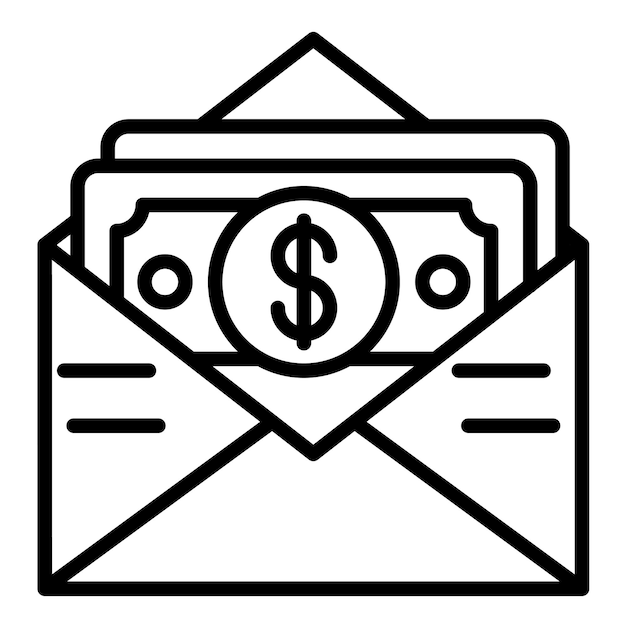 Estilo de ilustración vectorial de regalos de dinero