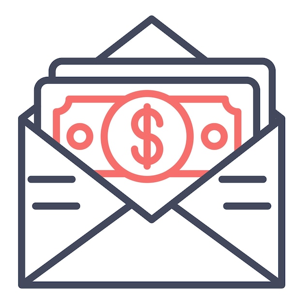 Estilo de ilustración vectorial de regalos de dinero