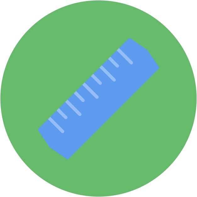 Estilo de la ilustración vectorial de la regla