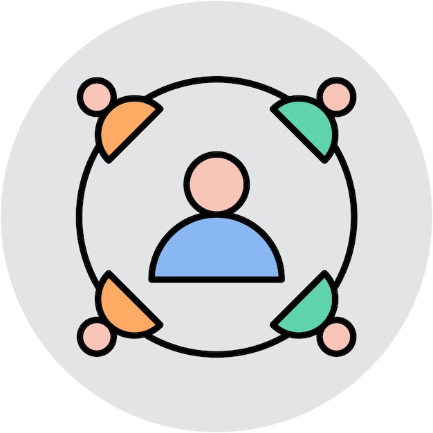Estilo de la ilustración vectorial de la relación