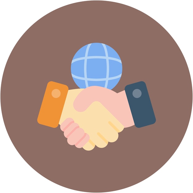 Estilo de ilustración vectorial de las relaciones internacionales