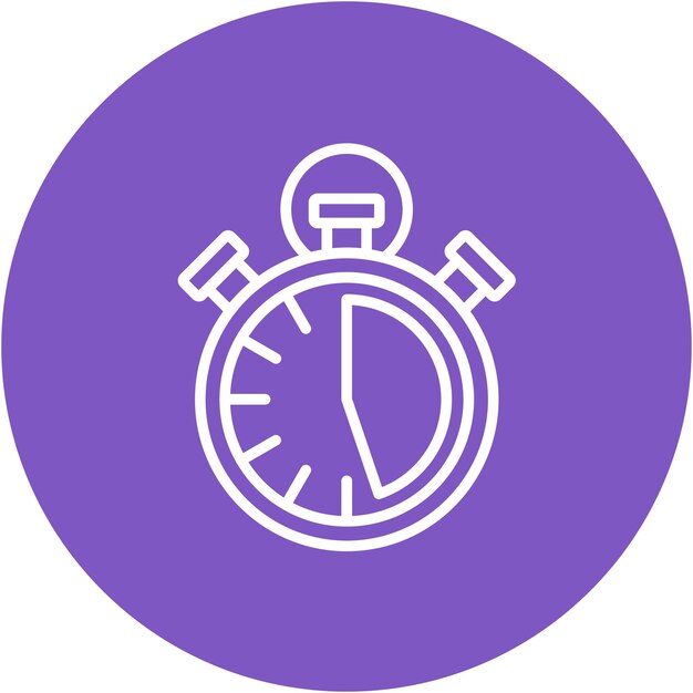 Estilo de ilustración vectorial del reloj de carreras