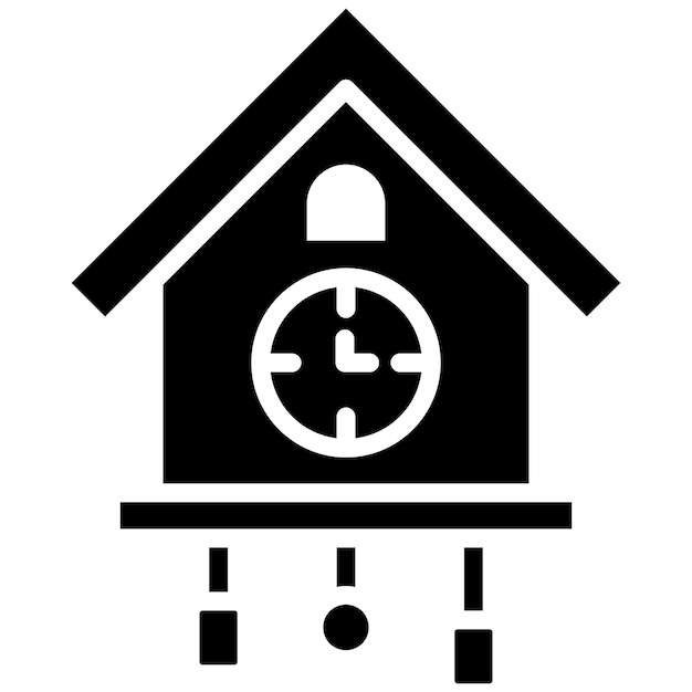 Estilo de ilustración vectorial del reloj de cuco