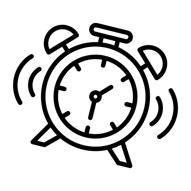 Vector estilo de ilustración vectorial del reloj despertador