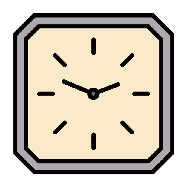 Estilo de la ilustración vectorial del reloj