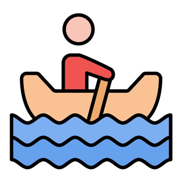 Estilo de ilustración vectorial de remo