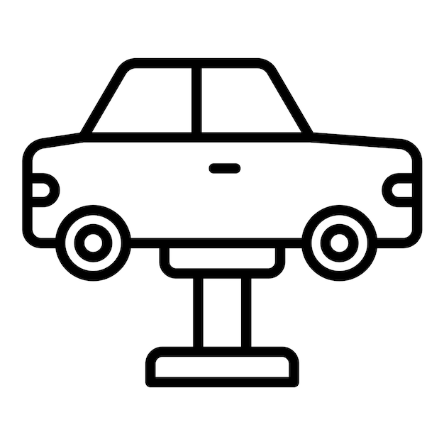 Estilo de ilustración vectorial de reparación de automóviles