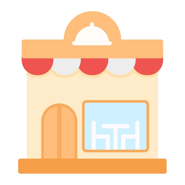 Estilo de ilustración vectorial del restaurante