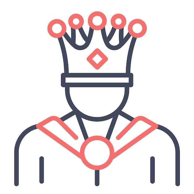 Estilo de ilustración vectorial del rey