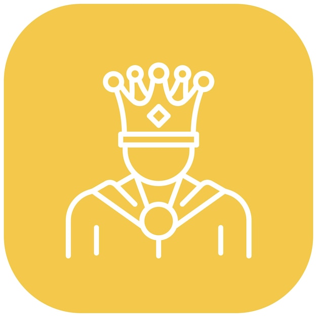 Estilo de ilustración vectorial del rey