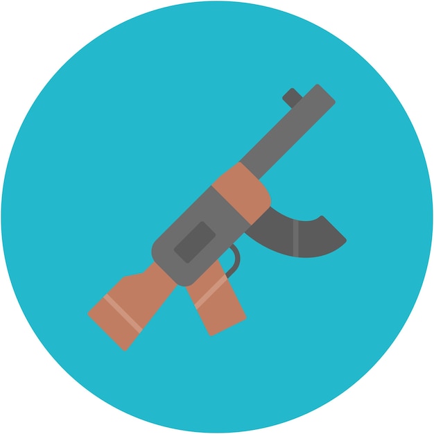 Estilo de ilustración vectorial del rifle