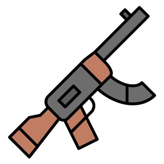 Estilo de ilustración vectorial del rifle