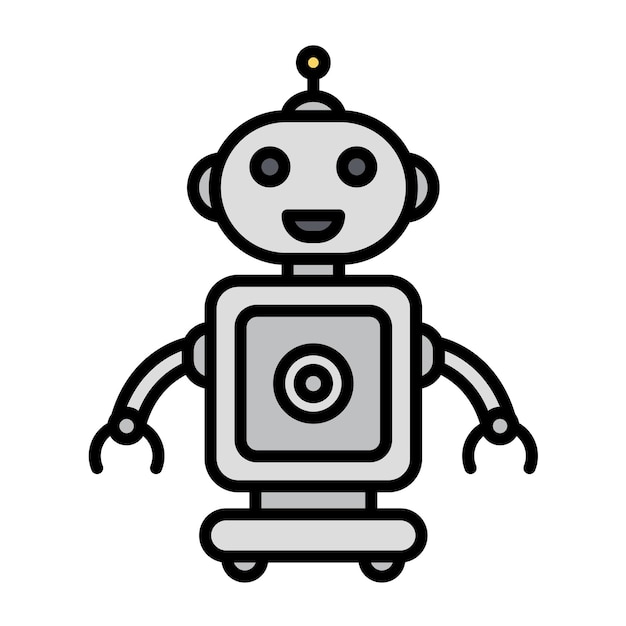 Estilo de ilustración vectorial del robot