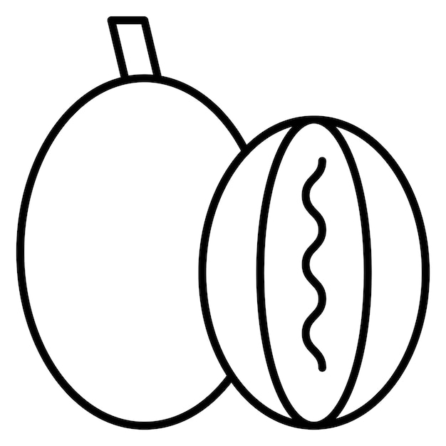 Estilo de la ilustración vectorial de Rockmelon