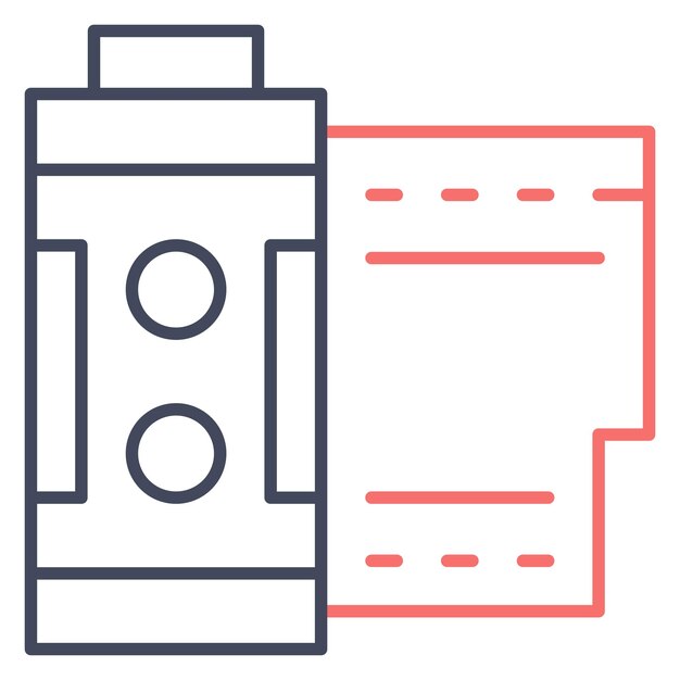 Estilo de ilustración vectorial del rollo de la cámara