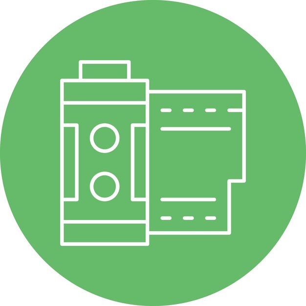 Estilo de ilustración vectorial del rollo de la cámara