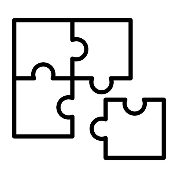 Estilo de ilustración vectorial de rompecabezas