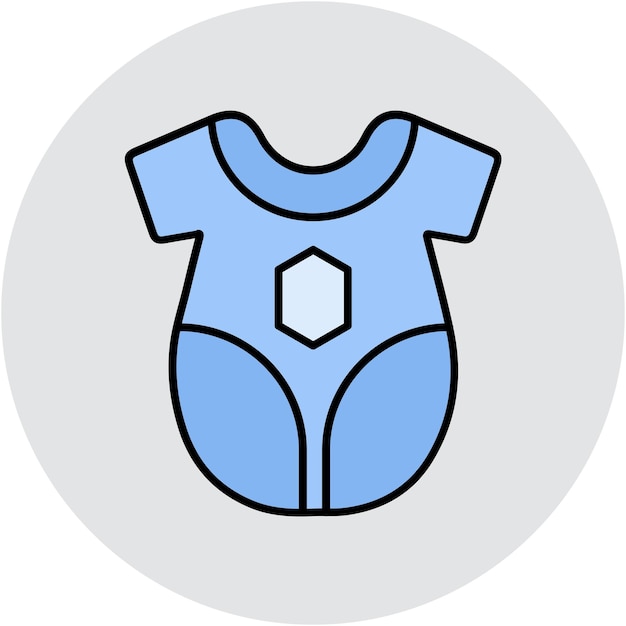 Estilo de ilustración vectorial de ropa para bebés