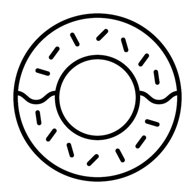 Estilo de ilustración vectorial de rosquillas