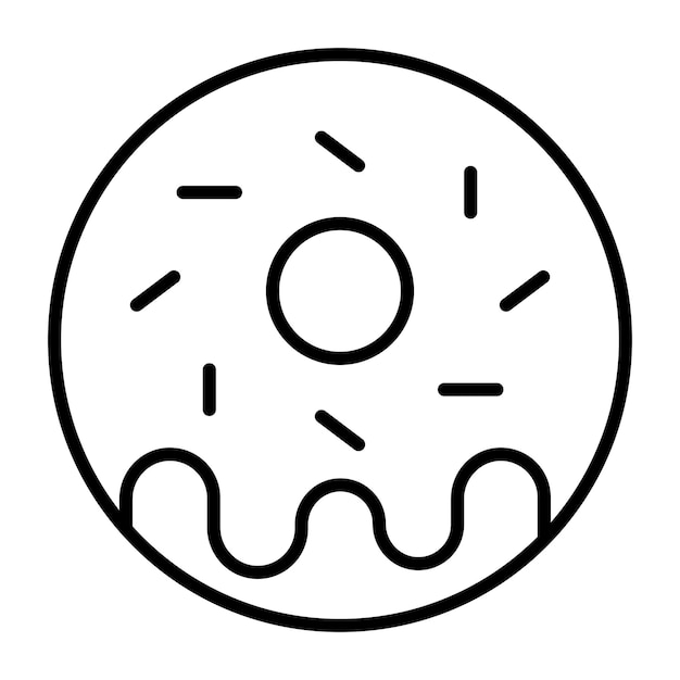 Estilo de ilustración vectorial de rosquillas
