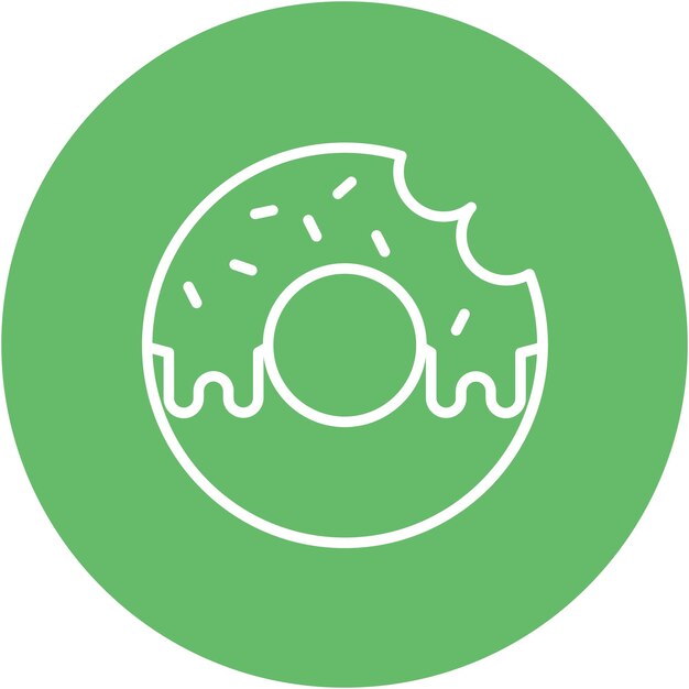 Estilo de ilustración vectorial de rosquillas