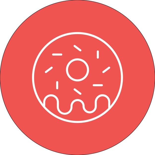 Estilo de ilustración vectorial de rosquillas