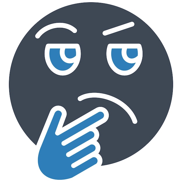 Estilo de ilustración vectorial del rostro pensante