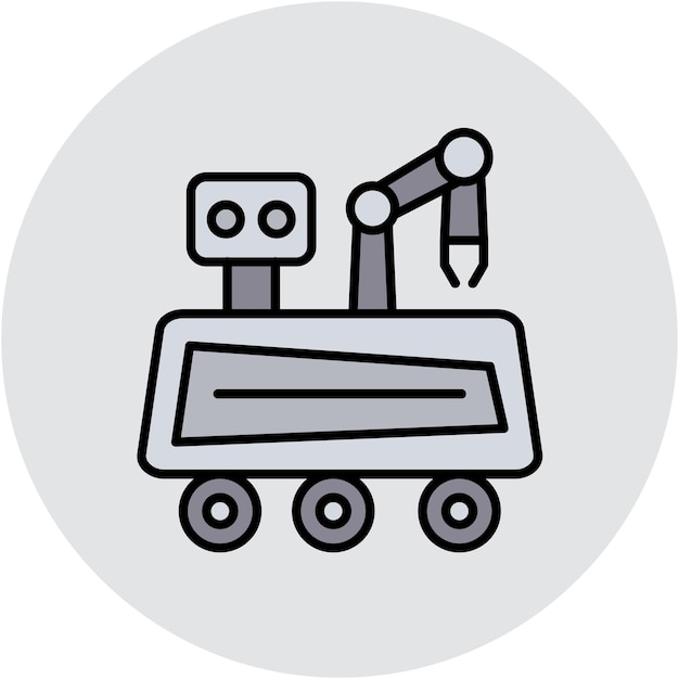 Estilo de ilustración vectorial del rover de Marte