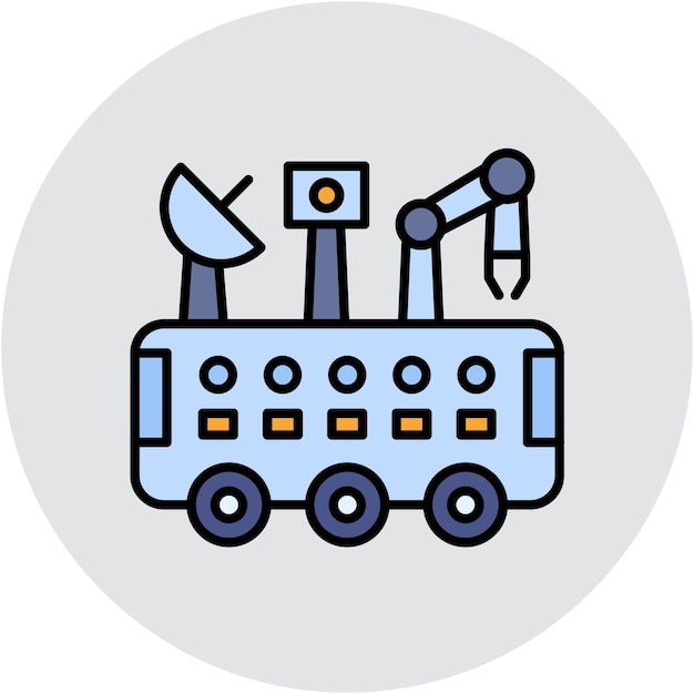 Estilo de ilustración vectorial del rover
