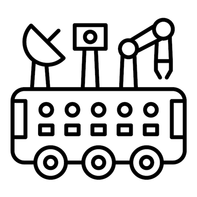 Estilo de ilustración vectorial del rover