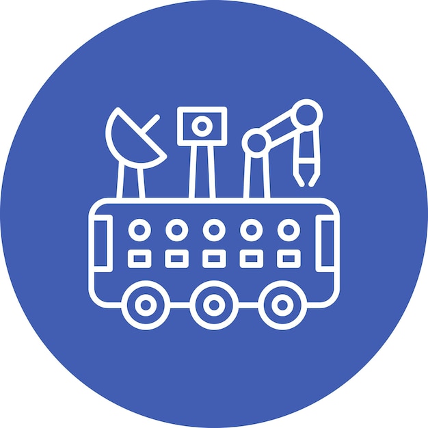 Estilo de ilustración vectorial del rover