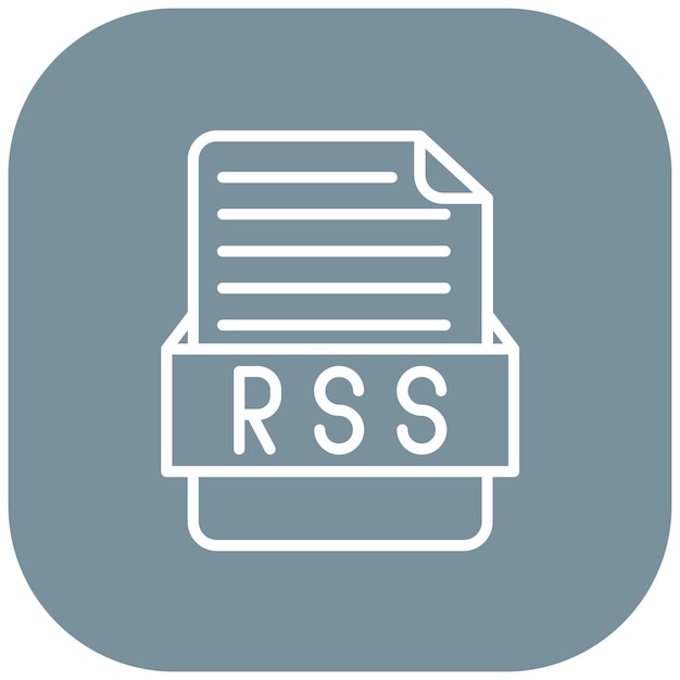 Estilo de ilustración vectorial RSS