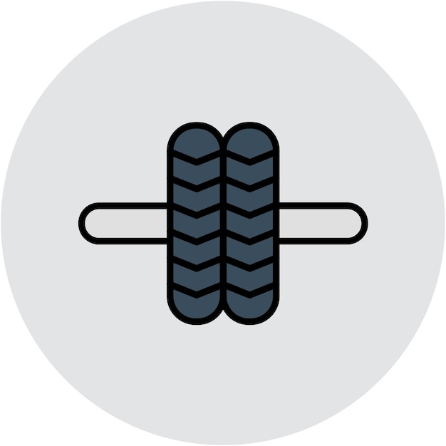 Estilo de ilustración vectorial de la rueda del gimnasio