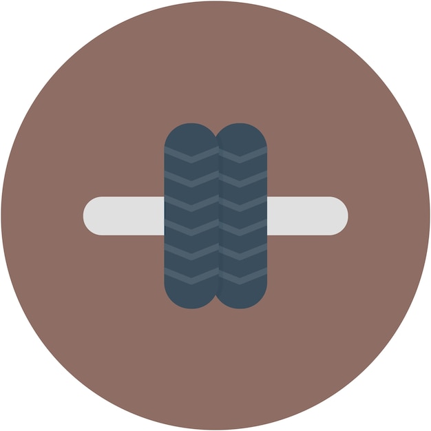 Estilo de ilustración vectorial de la rueda del gimnasio