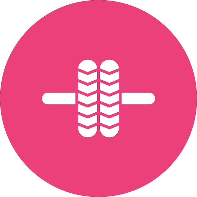 Estilo de ilustración vectorial de la rueda del gimnasio