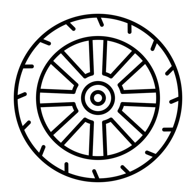 Estilo de ilustración vectorial de la rueda