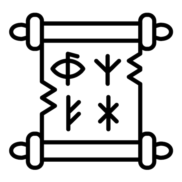 Estilo de ilustración vectorial de las runas
