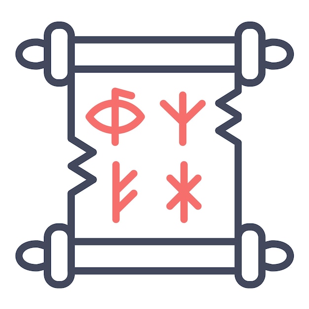 Estilo de ilustración vectorial de las runas