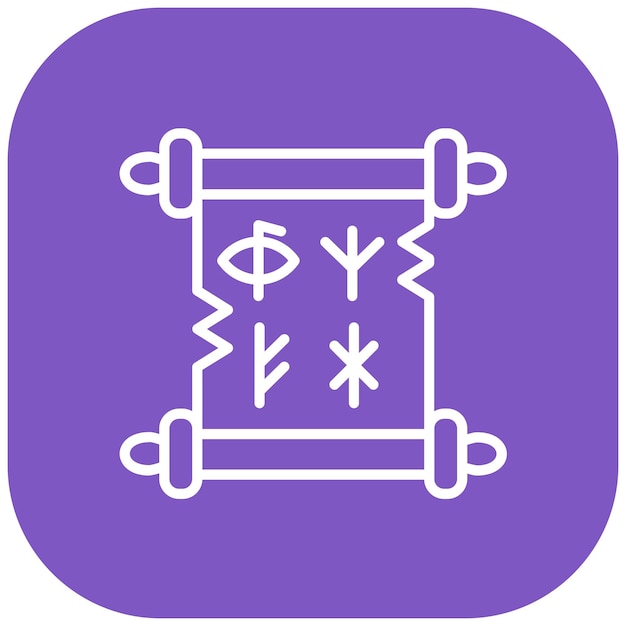 Estilo de ilustración vectorial de las runas