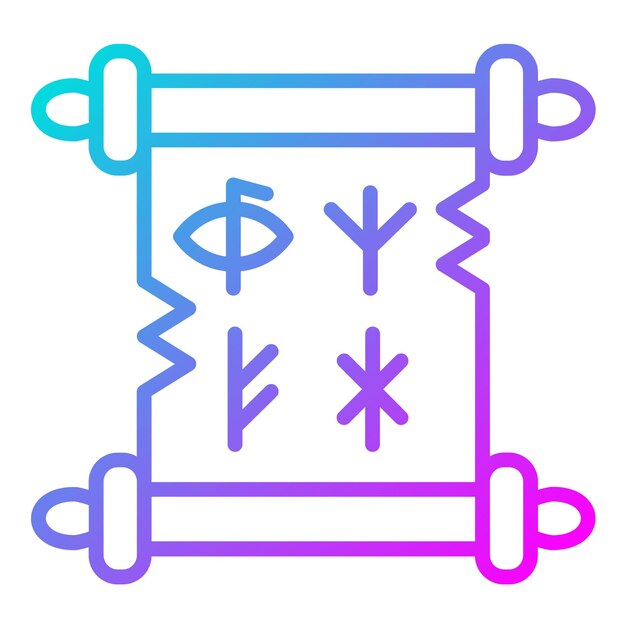 Estilo de ilustración vectorial de las runas
