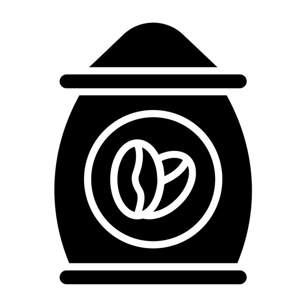 Estilo de ilustración vectorial del saco de café