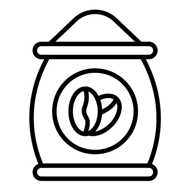 Estilo de ilustración vectorial del saco de café
