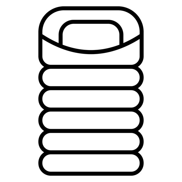 Estilo de la ilustración vectorial del saco de dormir