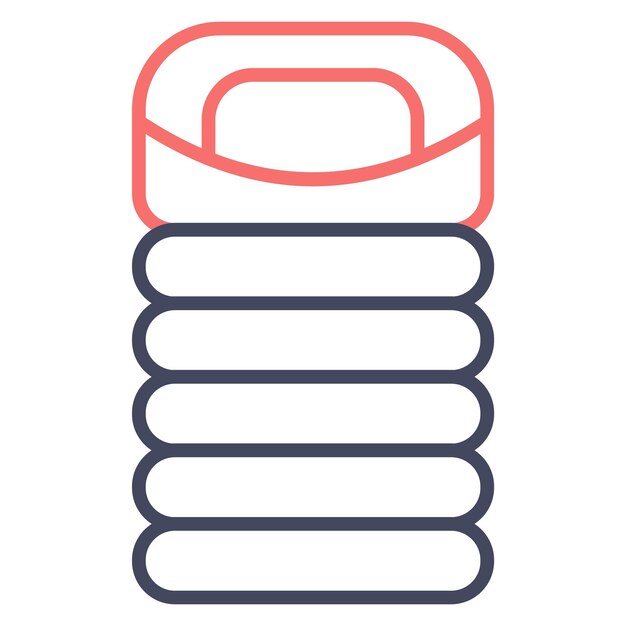 Estilo de la ilustración vectorial del saco de dormir