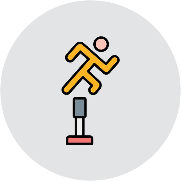Estilo de ilustración vectorial de salto alto