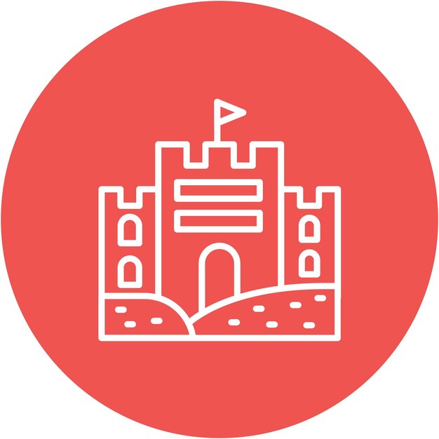 Estilo de ilustración vectorial de Sandcastle