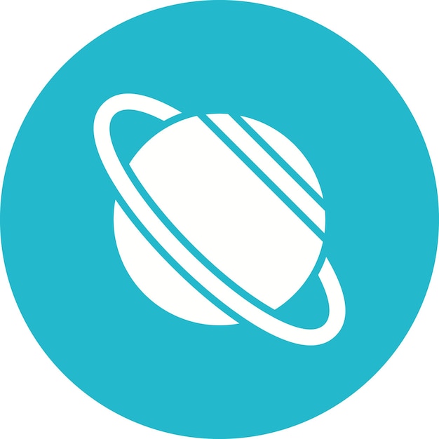 Estilo de ilustración vectorial de Saturno