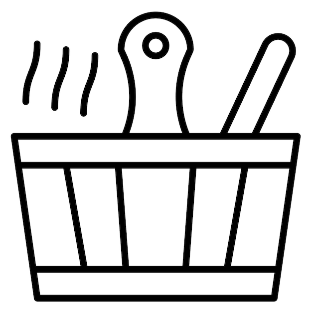 Estilo de ilustración vectorial de la sauna