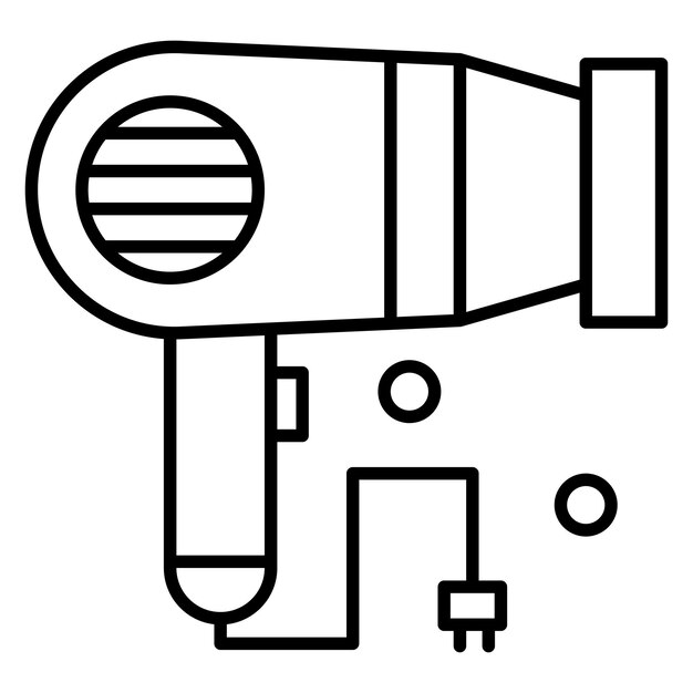 Estilo de ilustración vectorial del secador de cabello